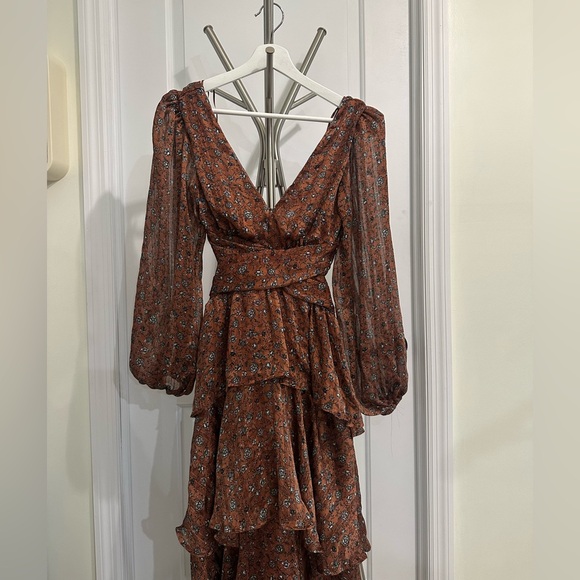 ASTR the label Elegant Brown Floral Maxi Dress - Picture 5 of 5